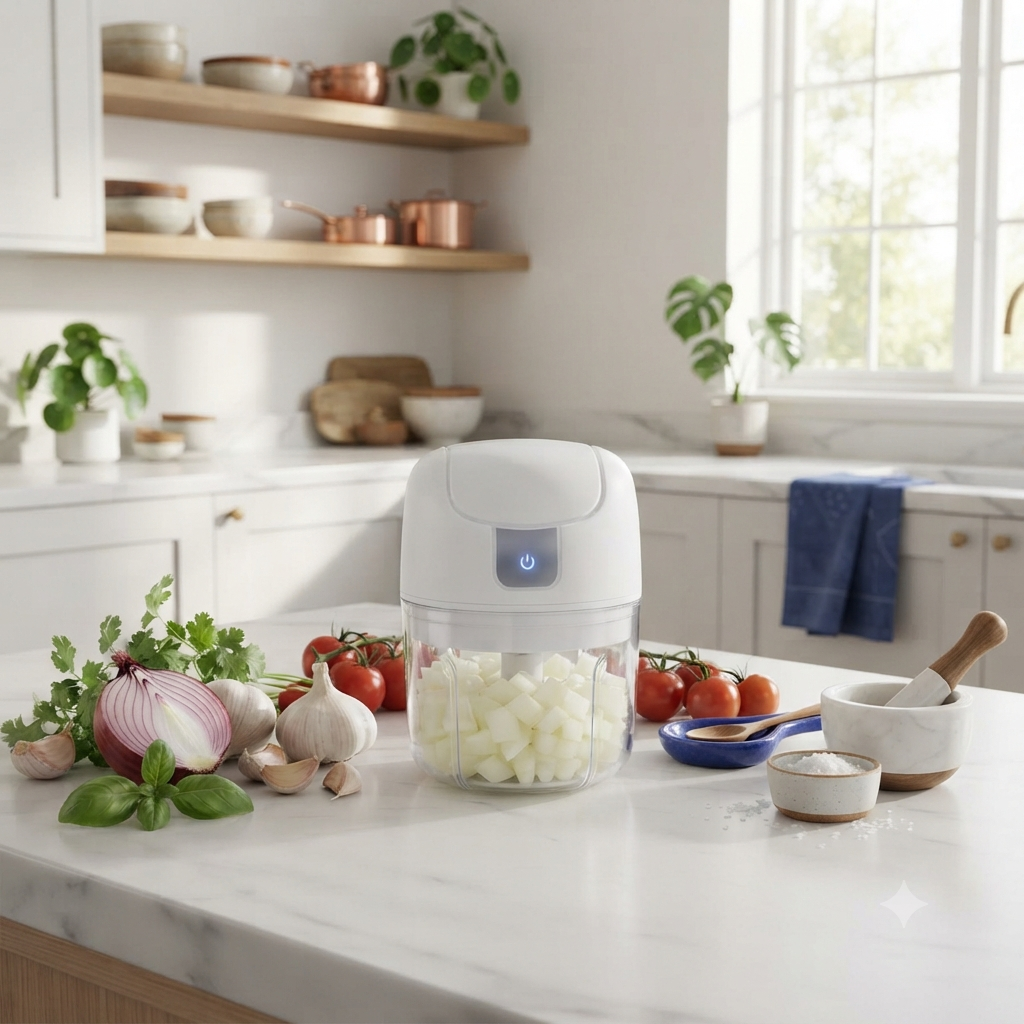 USB Rechargeable Mini Food Chopper | Portable Vegetable & Garlic Chopper